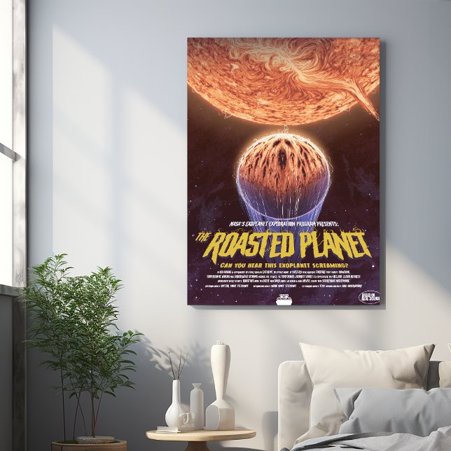 Sci-Fiホラー映画広告、ロースト惑星 メタルプリント (クリエイターアップロード済み)