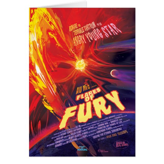 Sci-Fiホラー映画広告、怒りのフレア (正面)