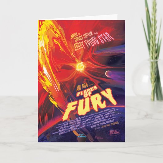 Sci-Fiホラー映画広告、怒りのフレア カード (正面)
