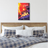 Sci-Fiホラー映画広告、怒りのフレア キャンバスプリント (インサイチュ (寝室))