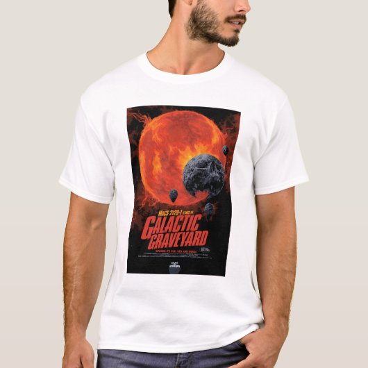 Sci-Fiホラー映画広告、銀河墓地 Tシャツ (正面)