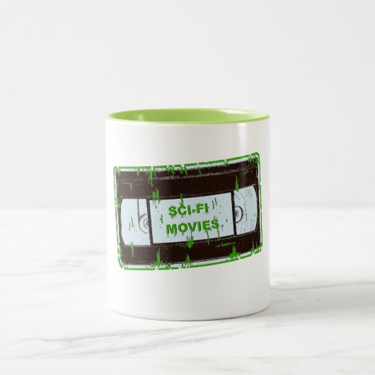 Sci - Fiムービー（緑） ツートーンマグカップ (中央)