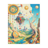 Sci-Fiメタルウォールアート未来的な風景 メタルプリント (正面)