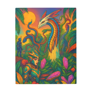 Sci-Fiメタルウォールアート未来的な風景 メタルプリント