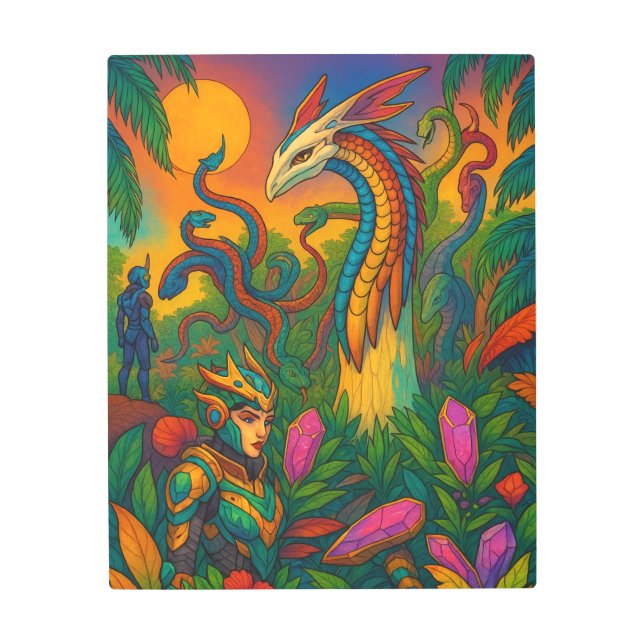 Sci-Fiメタルウォールアート未来的な風景 メタルプリント (正面)