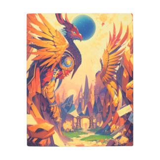 Sci-Fiメタルウォールアート未来的な風景 メタルプリント