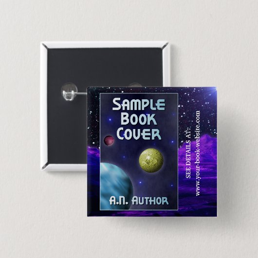 Sci-Fiライター/作家プロモーション:表紙 缶バッジ (正面&裏面)