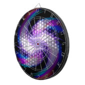 Sci-Fiライトカラフルオーバー水玉模様 ダーツボード (正面右)