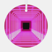 Sci-Fiレトロ3D:アーポップ・アートのトイラストレーション ガラスオーナメント (裏面)