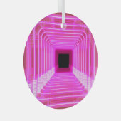 Sci-Fiレトロ3D:アーポップ・アートのトイラストレーション ガラスオーナメント (正面右)