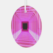 Sci-Fiレトロ3D:アーポップ・アートのトイラストレーション ガラスオーナメント (正面左)