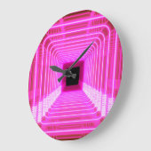 Sci-Fiレトロ3D：アーポップ・アートのトイラストレーション ラージ壁時計 (傾斜)