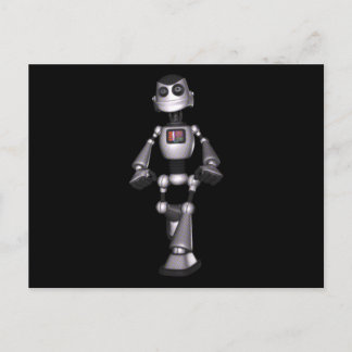Sci-Fiロボットの3Dハーフトーン ポストカード