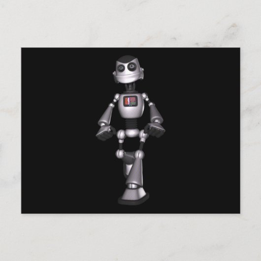 Sci-Fiロボットの3Dハーフトーン ポストカード (正面)