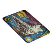 SCI FI宇宙ウィッチ&彗星キャットハロウィンユーモアのあるン マグネット (右側)