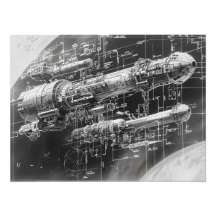 Sci-Fi宇宙黒図 フォトプリント