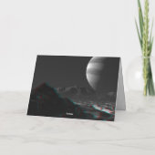 Sci-Fi宇宙3Dアナグリフ誕生日カード カード (裏面)