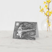 SCI FI宇宙WITCH & COMET CAT MOUS BLK/WHT 空白の カード (黄色い花)