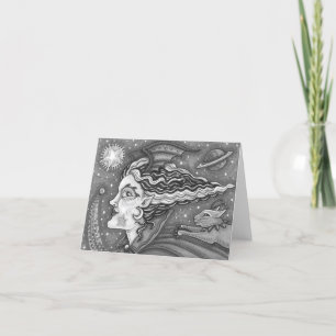 SCI FI宇宙WITCH & COMET CAT MOUS BLK/WHT 空白の カード