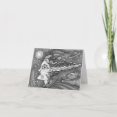 SCI FI宇宙WITCH & COMET CAT MOUS BLK/WHT 空白の カード (正面)