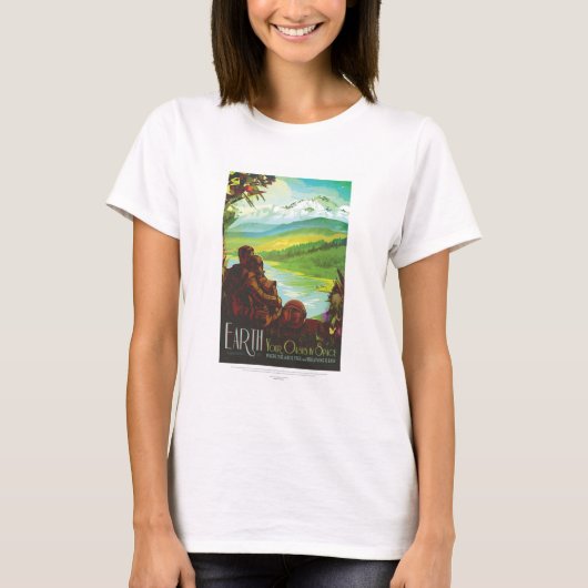 Sci-Fi旅行広告、プラネットアース Tシャツ (正面)