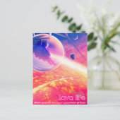 Sci-Fi旅行広告、惑星55カンクリe ポストカード (スタンド正面)