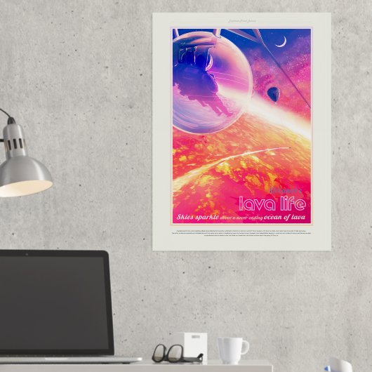 Sci-Fi旅行広告、惑星55カンクリe 箔ポスター (インサイチュ (デスク2))