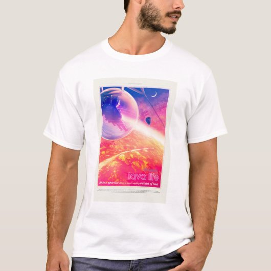 Sci-Fi旅行広告、惑星55カンクリe Tシャツ (正面)