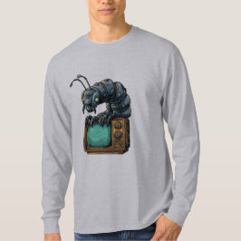 Sci-Fi昆虫レトロテックロングスリーブ Tシャツ