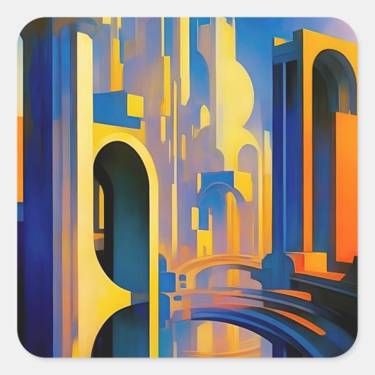 SCI-FI未来都市 スクエアシール (正面)