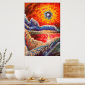 Sci Fi横絵画面図 ポスター (キッチン)