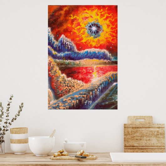 Sci Fi横絵画面図 ポスター (キッチン)