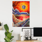 Sci Fi横絵画面図 ポスター (ホームオフィス)