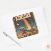 Sci-Fi漫画蔵書票 スクエアシール (封筒)