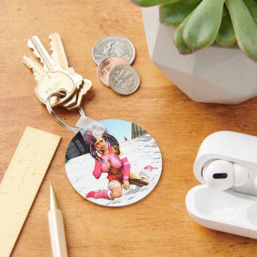 Sci Fi雌サイボーグ キーホルダー (デスク)