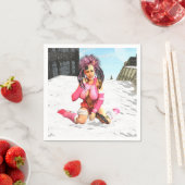 Sci Fi雌サイボーグ スタンダードカクテルナプキン (インサイチュ)