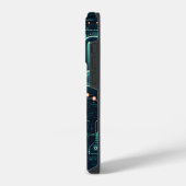 Sci-Fi電子ダークパターン iPhoneケース (左側面)