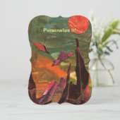 Sci=Fi "ファイアバード"飛行中のエイリアンライフ型枠 サンキューカード (スタンド正面)