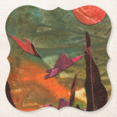 Sci-Fi "ファイアバード"飛行中のエイリアンライフ型枠 ペーパーコースター (正面)