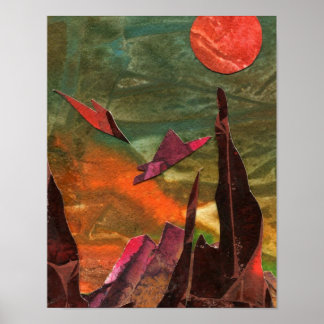 Sci-Fi "ファイアバード"飛行中のエイリアンライフ型枠 ポスター