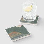 Sci-Fi -ファンタジーエイリアン宇宙惑星 ストーンコースター (横)