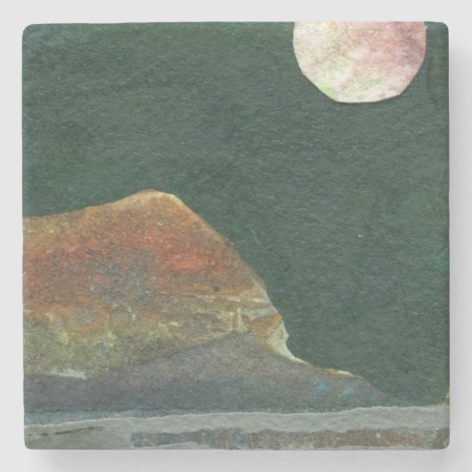 Sci-Fi -ファンタジーエイリアン宇宙惑星 ストーンコースター (正面)