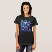 Sci-Fi 招き猫 マネキネコ コズミックチャーム グラフィック Tシャツ (正面フル)