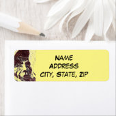 Sci-Fi "月の風景"月の男 ラベル (インサイチュ)