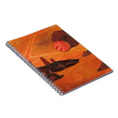 Sci-Fi "火の海"二重の太陽、溶岩海世界 ノートブック (右側)