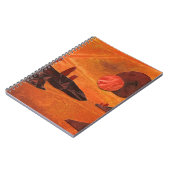 Sci-Fi "火の海"二重の太陽、溶岩海世界 ノートブック (左側)