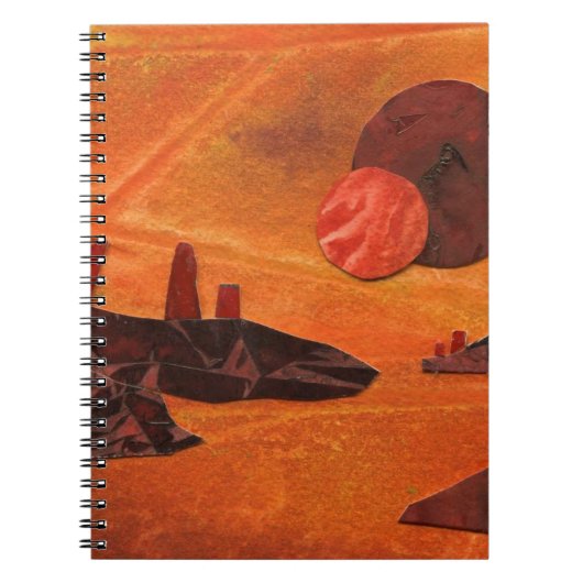 Sci-Fi "火の海"二重の太陽、溶岩海世界 ノートブック (正面)