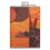 Sci-Fi "火の海"二重の太陽、溶岩海世界 フラスク (裏面)