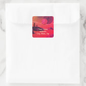 Sci-Fi "火の海"溶岩のエイリアンワールドSqu スクエアシール (バッグ)