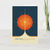 Sci-Fi Ad、オレンジ原子時計、深い宇宙 カード (正面)